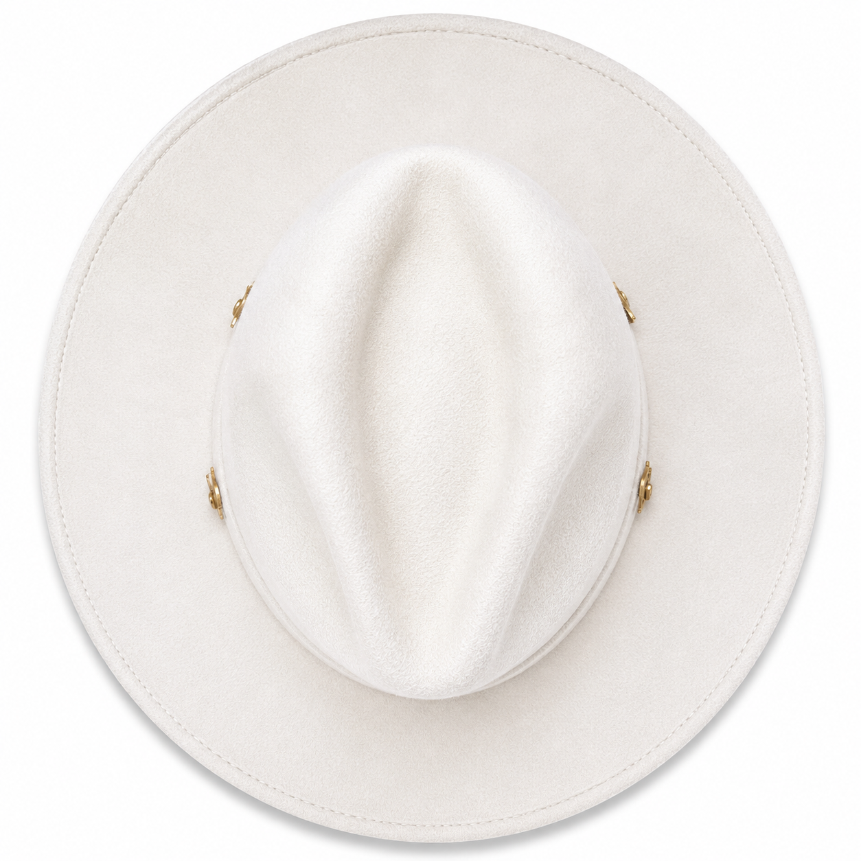 Vaquero blanco libélula oro