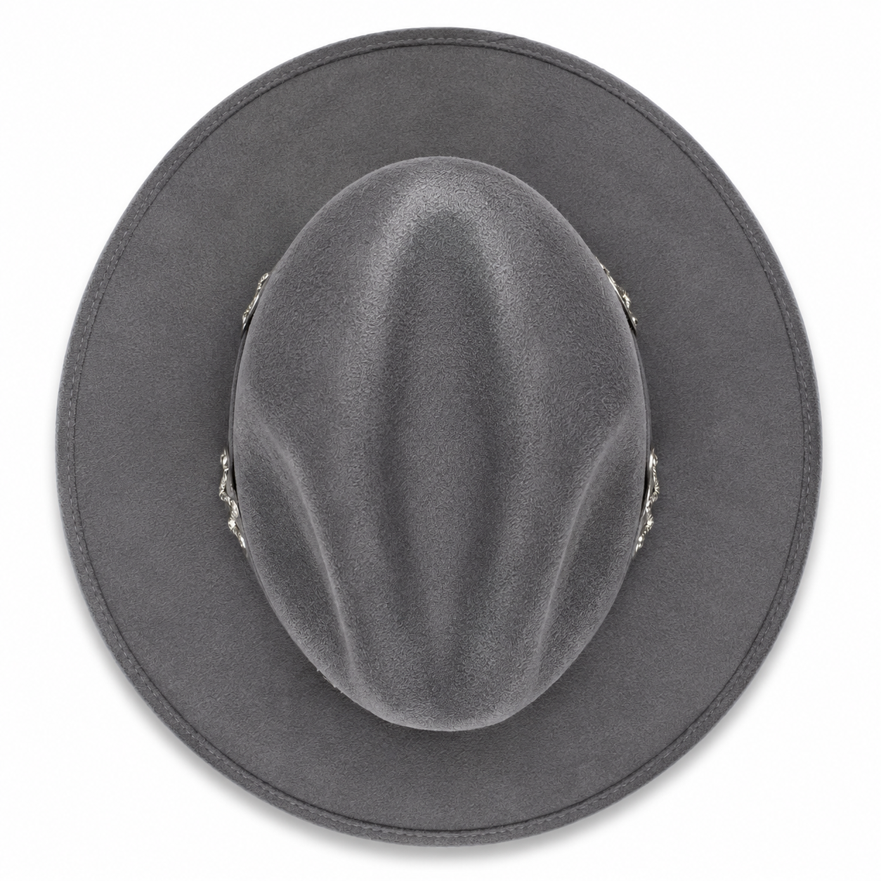 Vaquero gris oscuro serpe plata