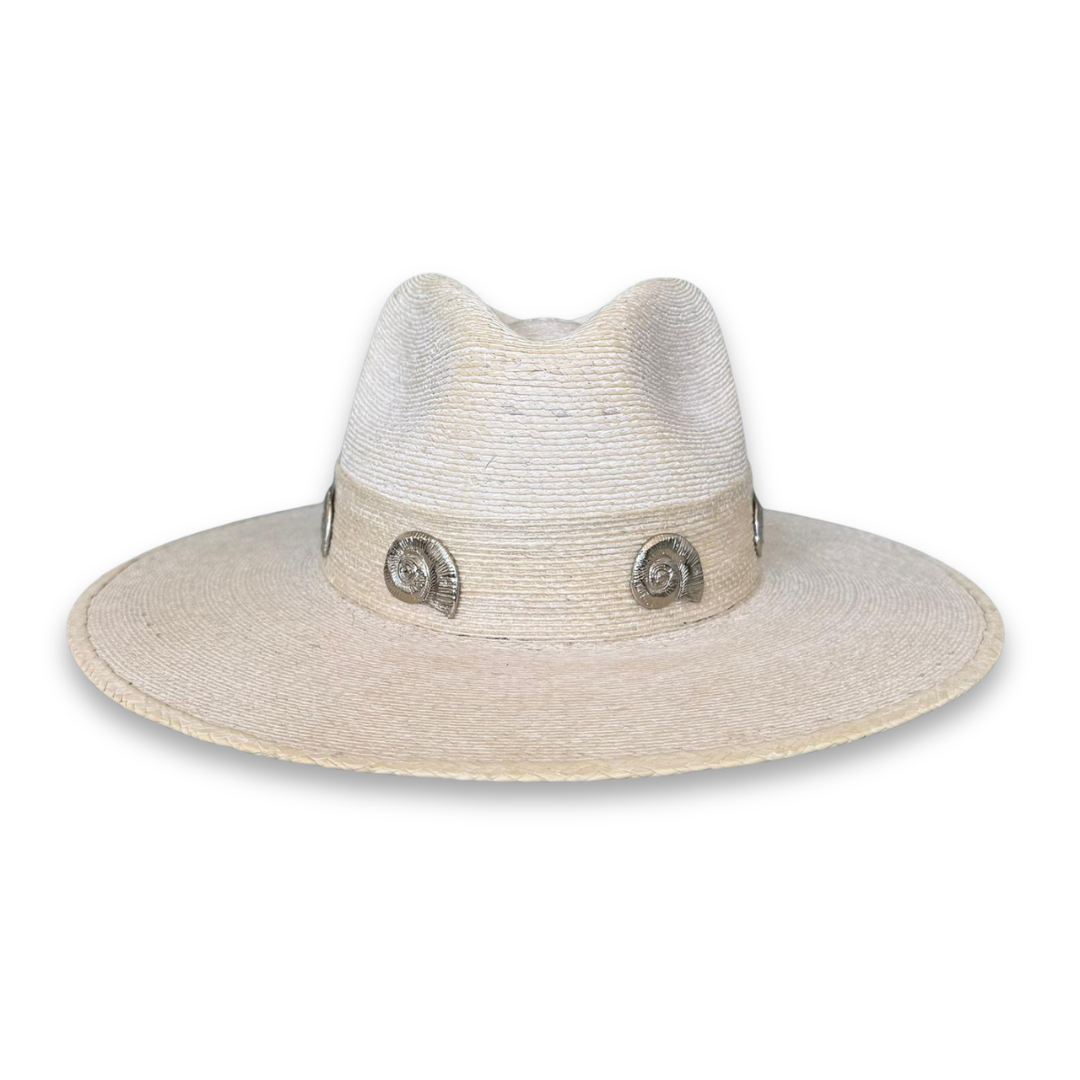Sombrero vaquero caracoles plata