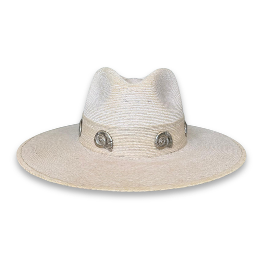 Sombrero vaquero caracoles plata