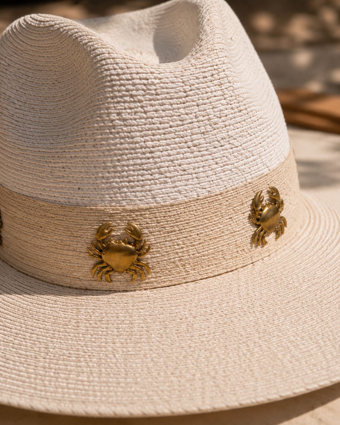 Sombrero vaquero cangrejos oro