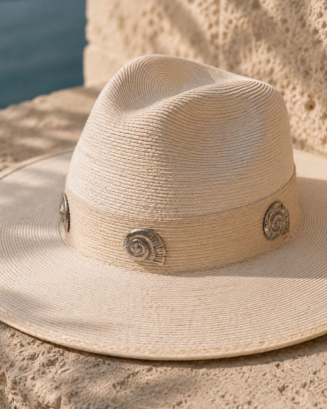 Sombrero vaquero caracoles plata