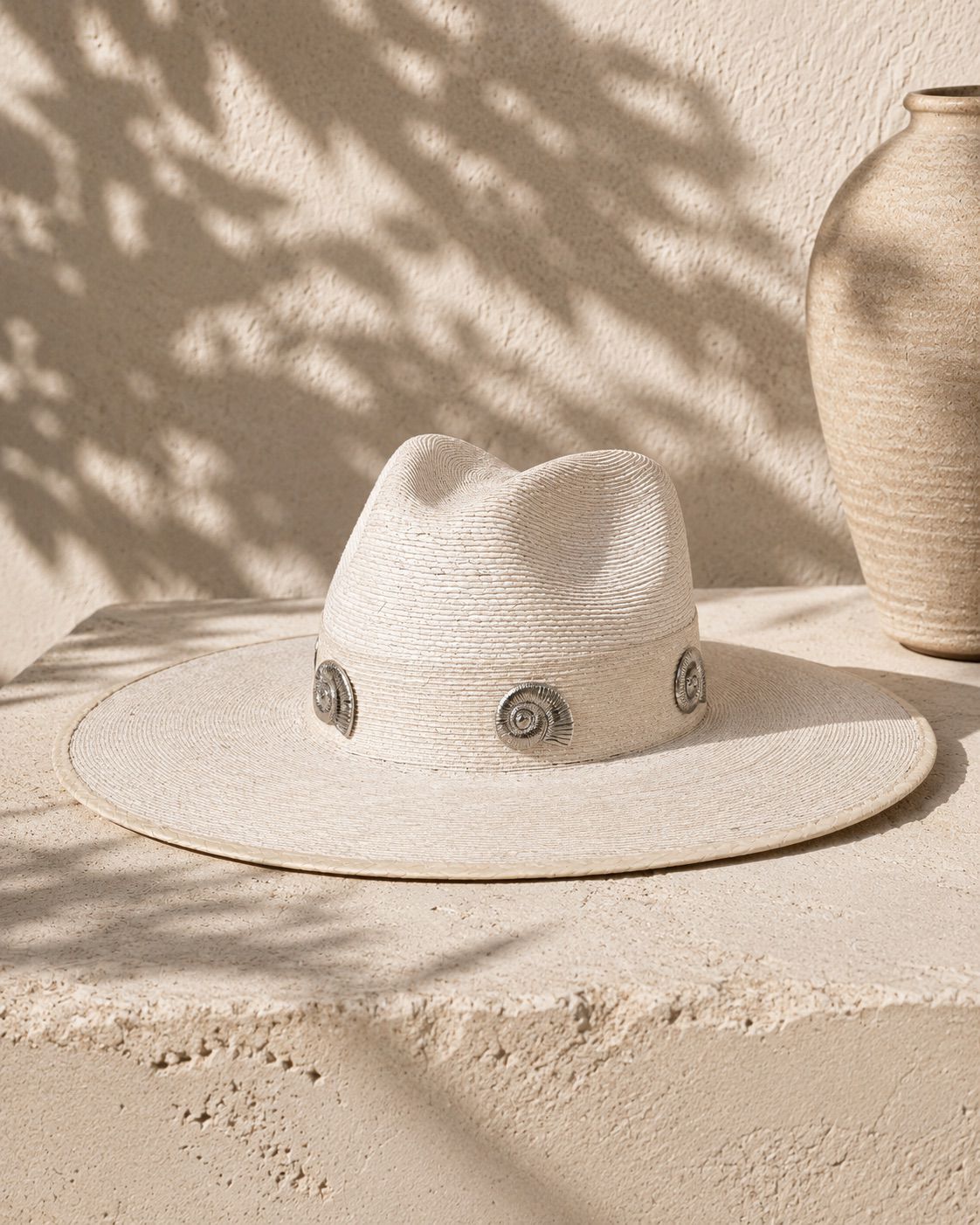 Sombrero vaquero caracoles plata