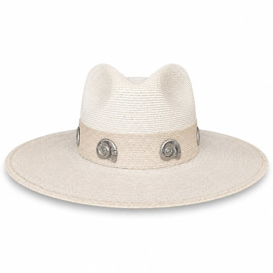 Sombrero vaquero caracoles plata
