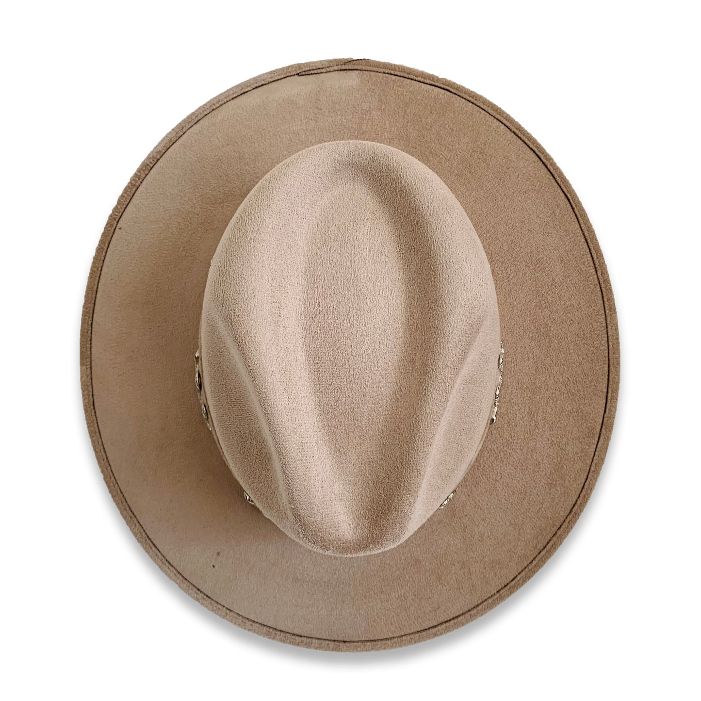 Vaquero beige moscas plata